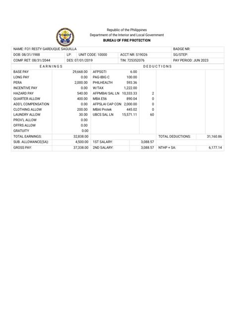 bfp payslip portal login philippines